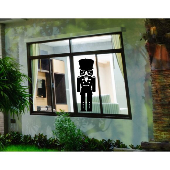 33In Christmas Nutcracker Silhouette Window Cling Decal:Legendary Reusable - Picture 4 of 5